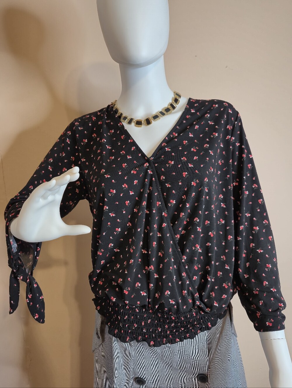 Floral Wrap Blouse